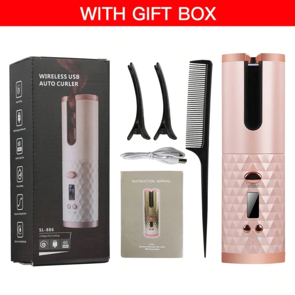 NIB Wireless USB Auto Curler -Silver